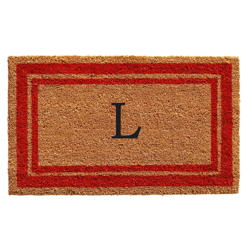 Tapis d'entrée antidérapant Stortz, Rouge / Brun, L, Rectangle 1 pi 6 po x 2 pi 6 po