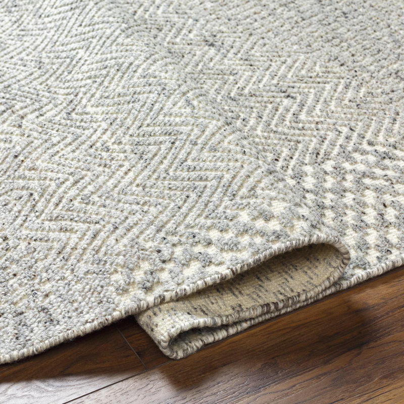 Tunus Handmade Wool Abstract Area Rug, Rectangle 4' x 6'