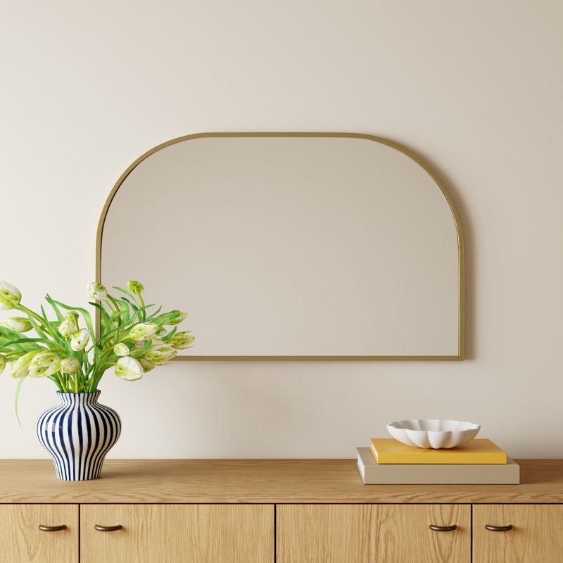 Miroir mural Sabine, Laiton, 24 po x 39 po