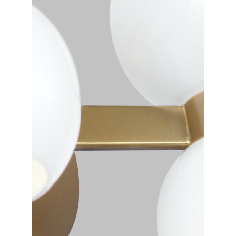 4 - Light Armed Sconce, Burnished Brass