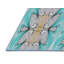 Tapis géométrique bleu / beige-1553764564