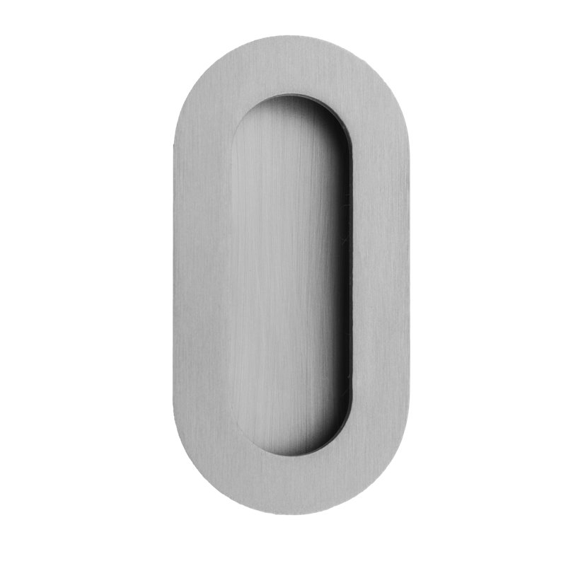 Flush Pull Plate, Polish Stainless Steel
