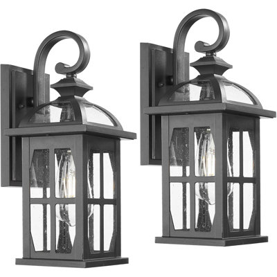 Outdoor Wall Lights Exterior Light Fixture With Seeded Glass