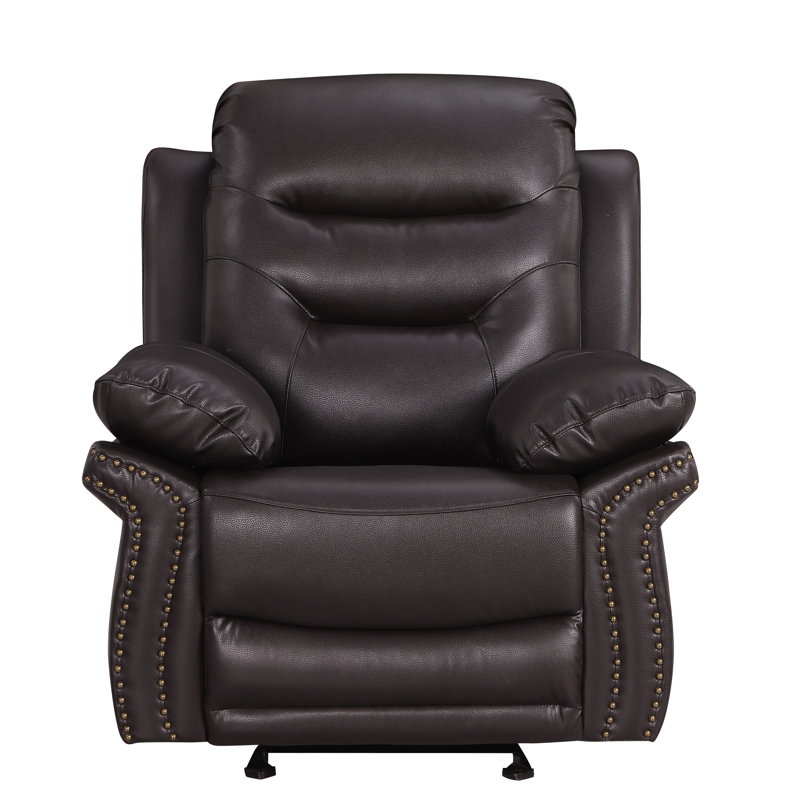 Fauteuil inclinable manuel standard en cuir Trower, Similicuir brun