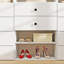 Système d'organisation modulaire blanc avec 11 tablettes et 10 tiroirs