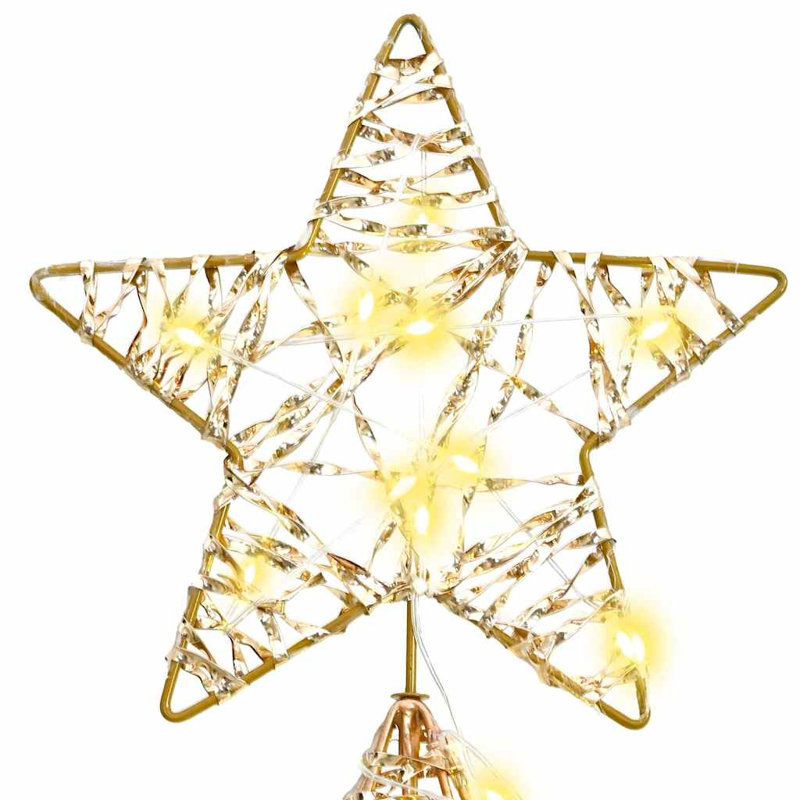 vidaXL Christmas Tree with 240 LEDs Acrylic, Warm White/Gold, 151cm H x 86cm W x 22cm D