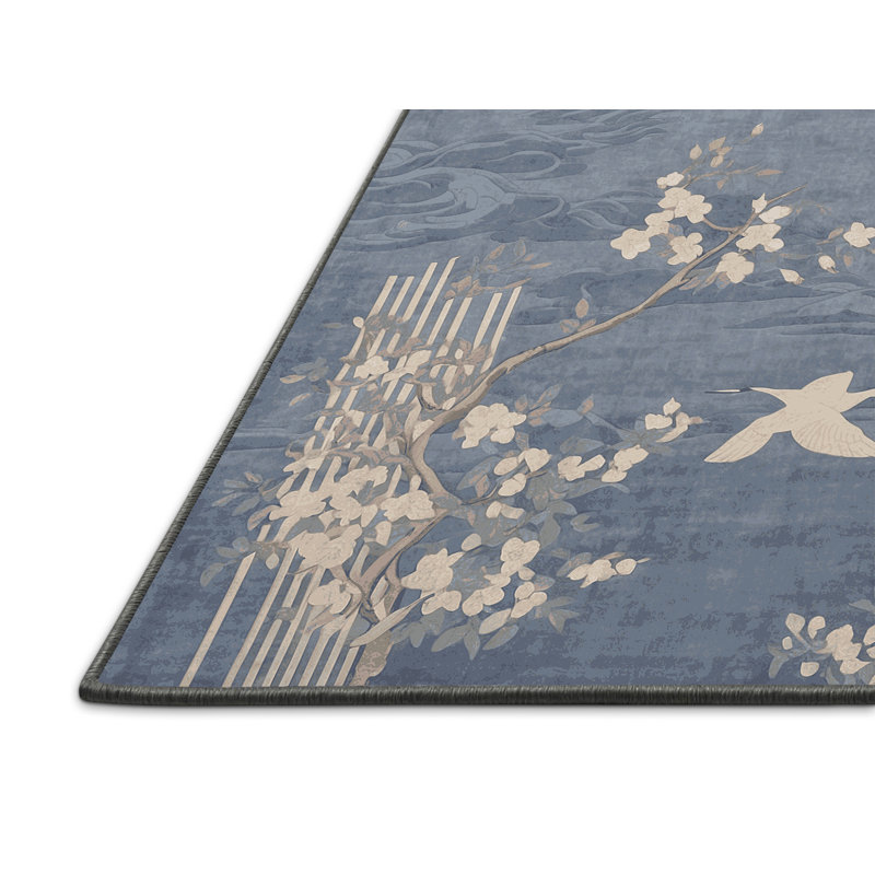 Tapis gris soyeux et moelleux, Rectangle 4 pi x 6 pi