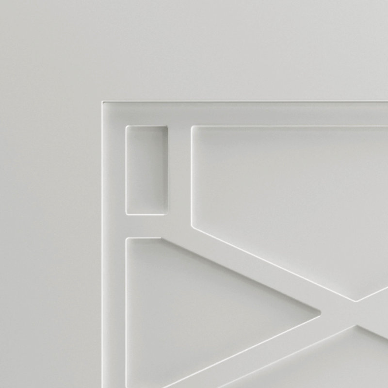 Quartz Manufactured Wood Standard Door White, 198.1 cm H x 68.6 cm W x 3.5 cm D