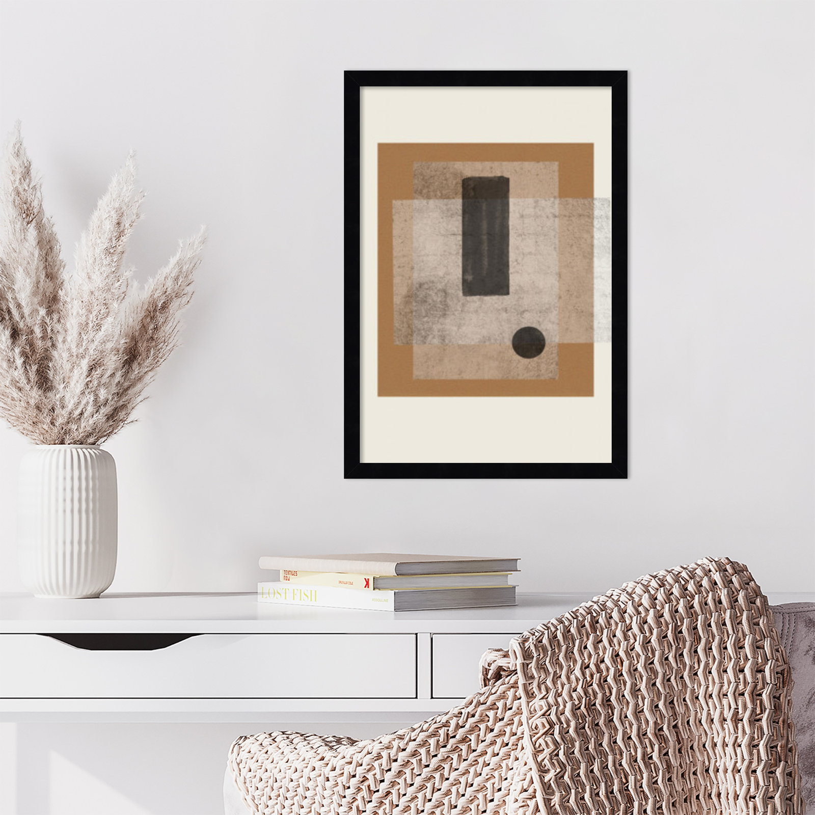 Riverwalk "Composition III" Print, 21" H x 15" W, Black