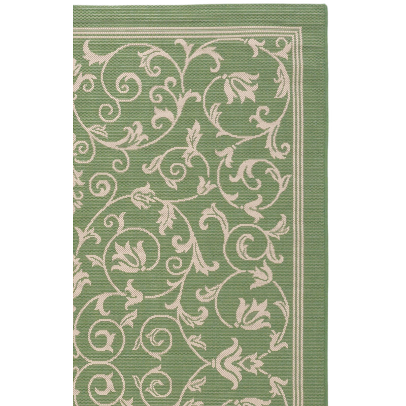 Tapis intérieur / extérieur ivoire Arneshia, Rectangle 2 pi 7 po x 5 pi