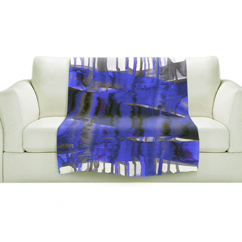 Couverture sherpae douce en bleu électrique balance act, l 68 po x L 80 po
