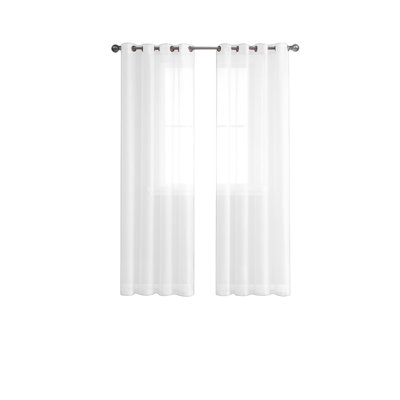 Kbndieu Semi Sheer Curtains for Bedroom 98 Inches Long Grommet Vertical Window Curtains Drapes with Light Through for Living Room