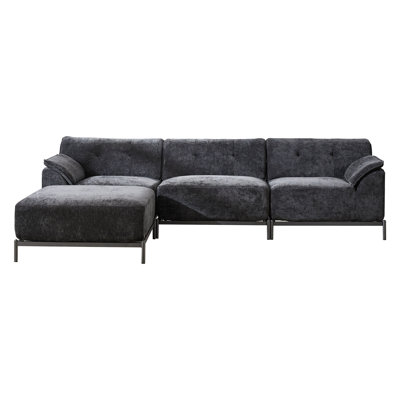 106.3" L-shape Sectional Sofa with Ottoman