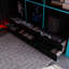 Lit mezzanine avec bureau Gaming, lumières RVB, USB et rangement pour escalier-22617856