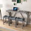 Grey Industrial 4 Table With Power Outlet Supply - Ideal For Different Spaces Breakfast Powered Suits Multiple Living Room Styles