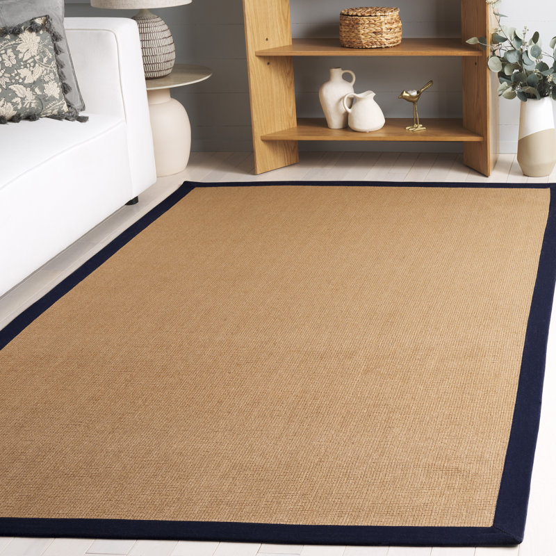 Natural Fiber Flat Weave Jute/Sisal; Latex; Cotton Solid Color Indoor Rug, Rectangle 9' x 12'
