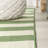 Cino Two-Tone Wide Stripe Green/Cream Indoor/Outdoor Rug-69806592