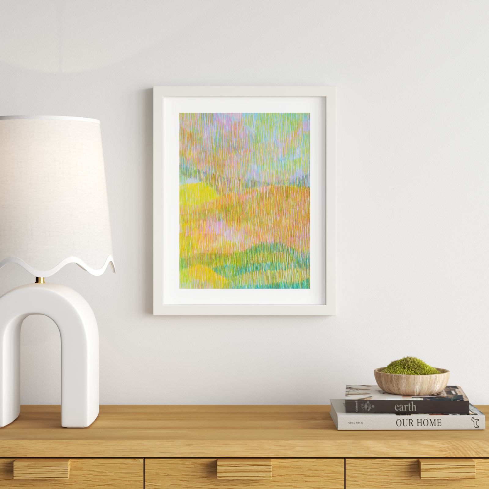 Summerhill Painting by Jacques Pilon, 20" H x 16" W x 1.25" D, White