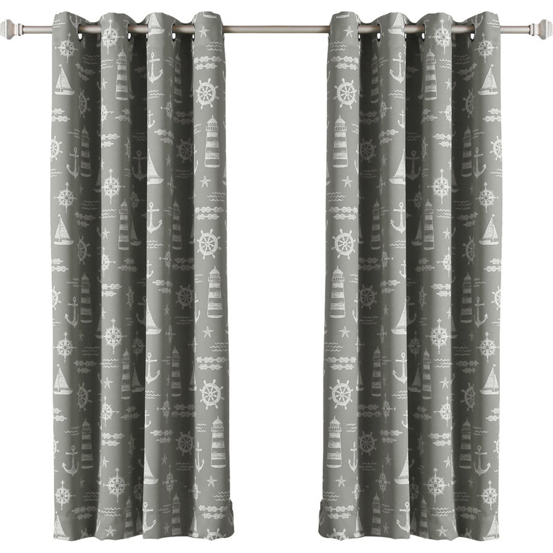 Paire de rideaux obscurcissant avec œillets Clatterbuck, Gris, l 52 po x L 96 po