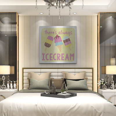 'Icecream' by Erin Clark Metal Wall Art