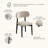 Mid-Century Modern Wood Dining Chairs, Upholstered Cotton Linen Wood Dining Chair Side Chair, Fully Assembled (Set of 2)-14969092-14969093