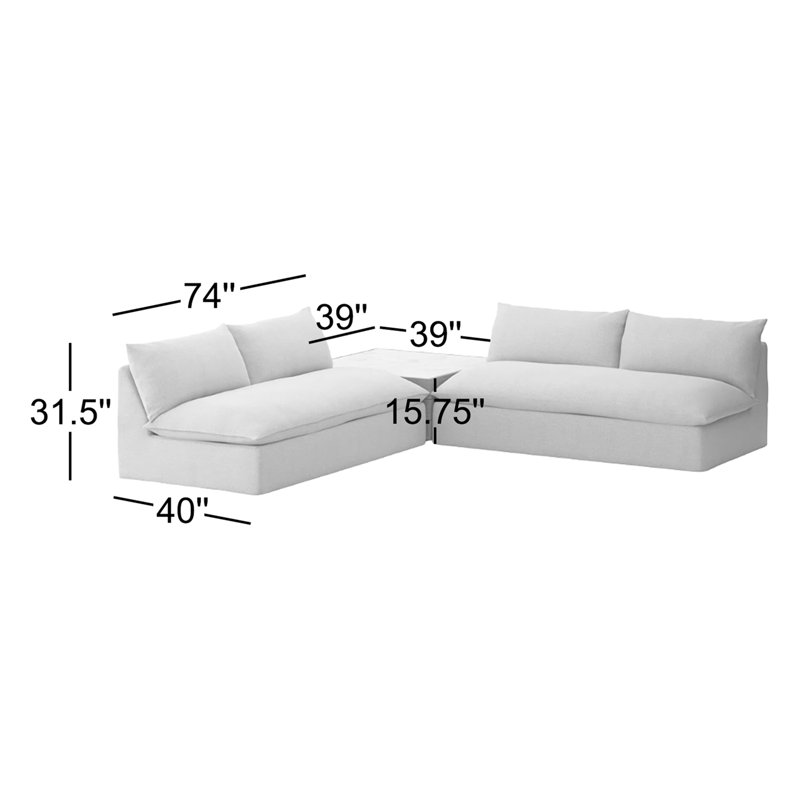 Grant Outdoor 3 - Piece Conversation Set, Faye Sand