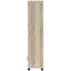 Tour multimédia en bois d'ingénierie, aspect pin vieilli, 3 étagères, 4 espaces de rangement, idéal pour les petits espaces. Étagère en pin, gain d'espace, rangement pour livres et objets de décoration.