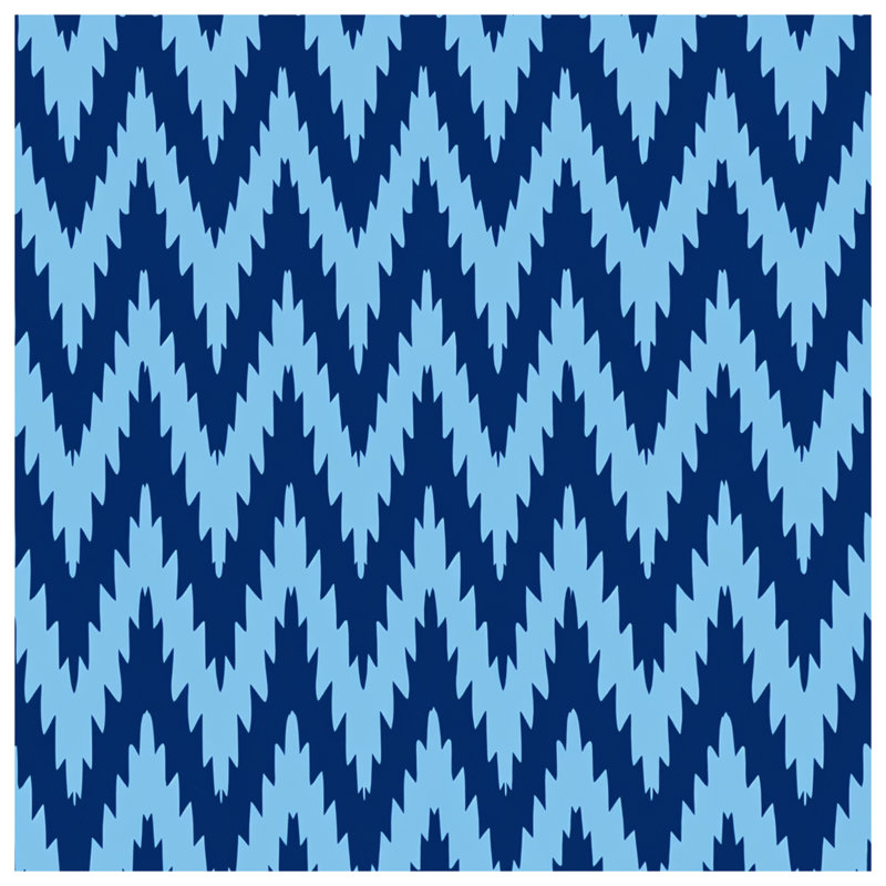 Édredon bleu à motif en zigzag, Twin Extra Long