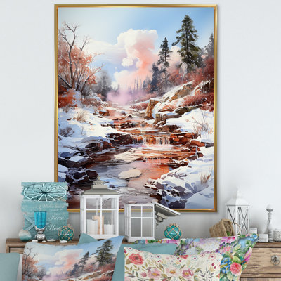 Geyser Winter Scenery sur toile