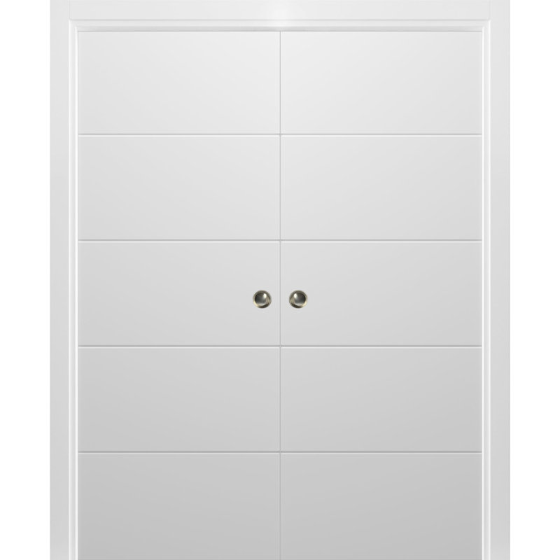 Portes coulissantes planètes blanches Planum, 79,5 po x 17 po
