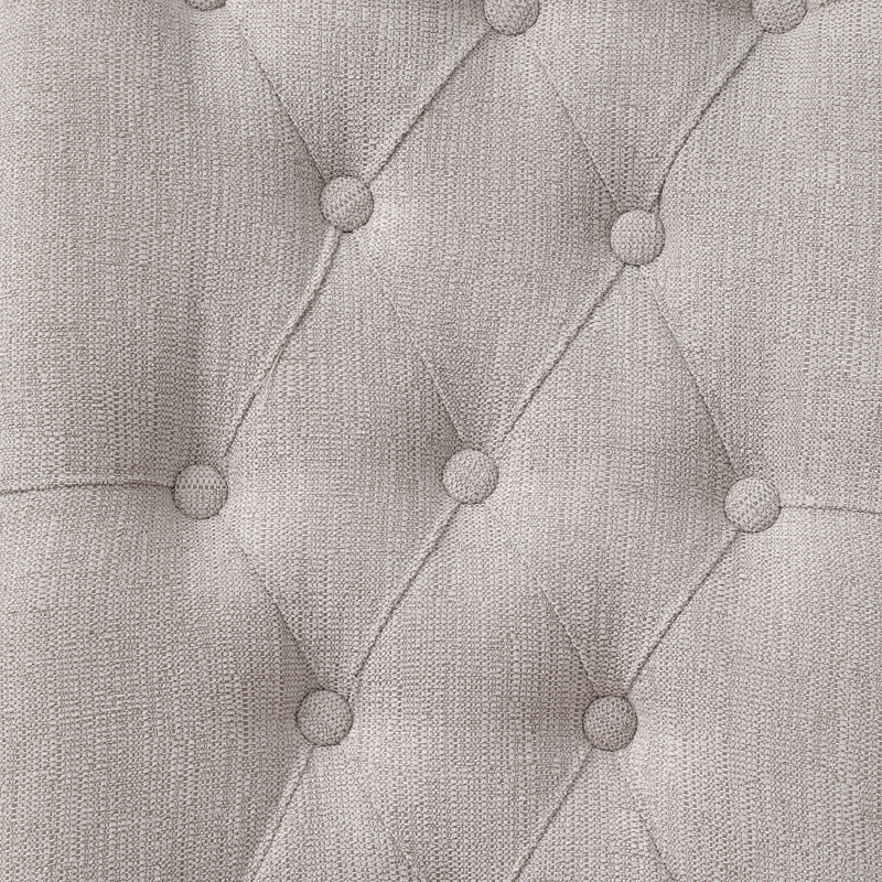 Chaise d'appoint capitonnée en lin beige