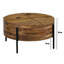 Round Solid Mango Wood Coffee Table