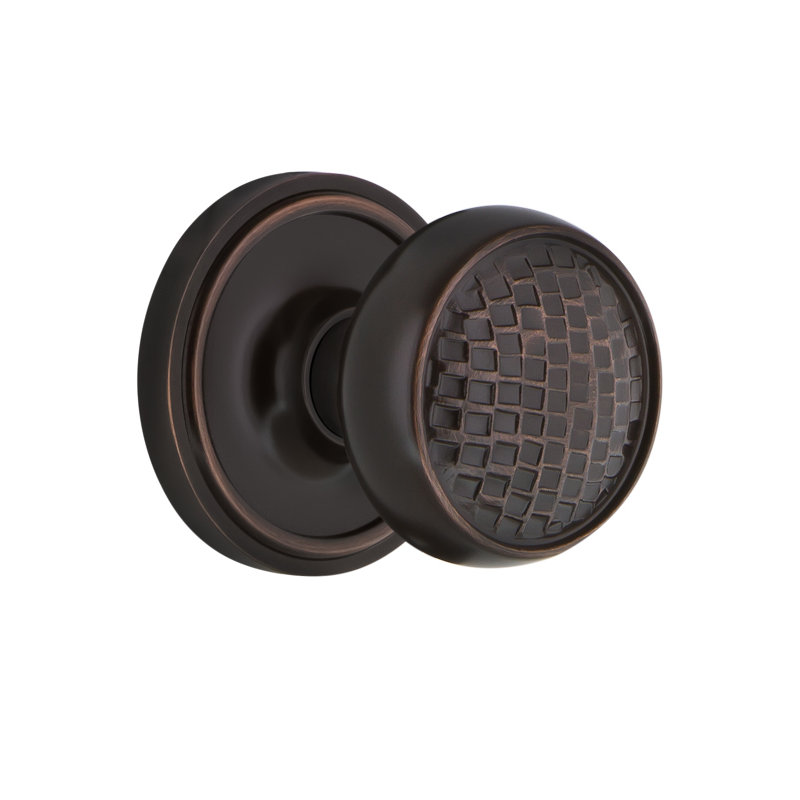 Classic Rosette with Craftsman Door Knob, 2.375", Timeless Bronze