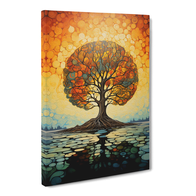 Oak Tree Modern Art - Wrapped Canvas, 60cm H x 40cm W x 3cm D