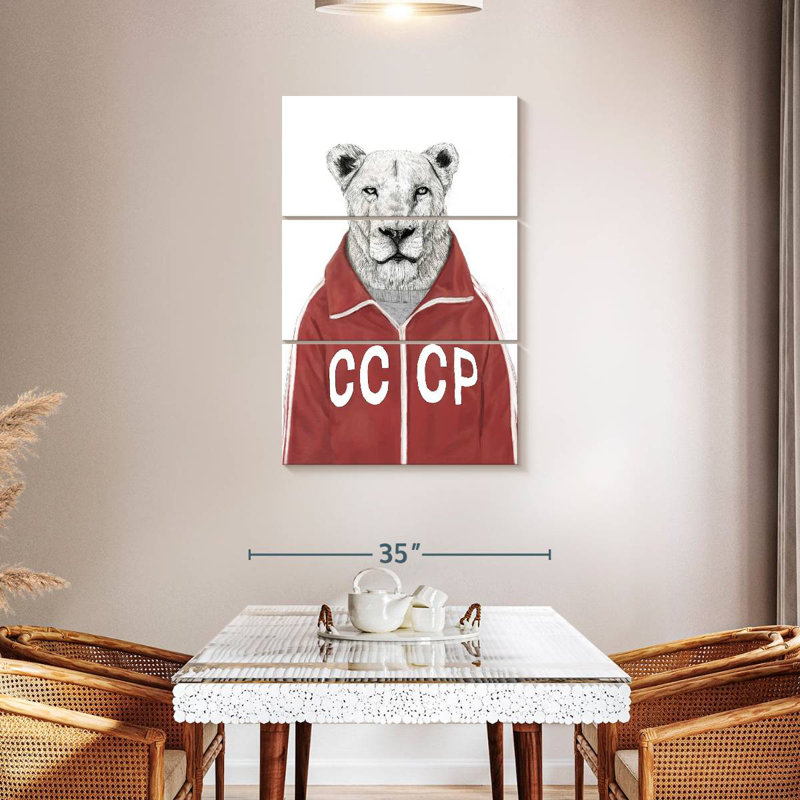 Brampt Soviet Lion, 45" H x 28" W
