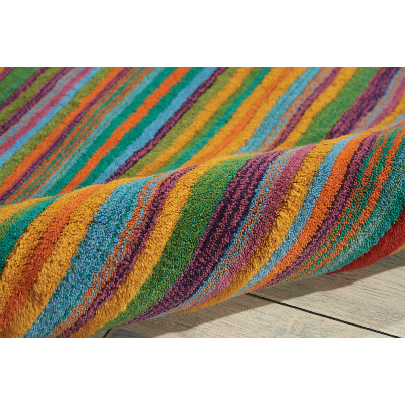Pandora Wool Striped Indoor Rug, Rectangle 2'6" x 4'