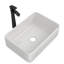 Offre de lavabo et de robinet de salle de bain 19 po x 15 po - vasque en céramique blanche avec bronze huilé moderne