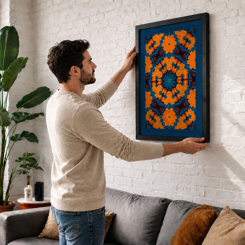 Medallion Geometric - Framed Print, Unframed, A4 - 29.7 x 21.0 cm