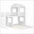 Twin Over Full Wooden Bunk Bed with Playhouse, Adjustable Lower Bed Position, Farmhouse Style, White/Gray/Antique Gray