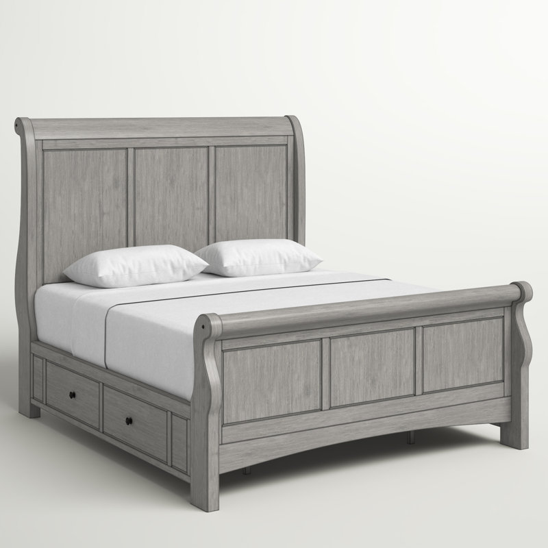 Melfa Bed, Antique Gray, Queen