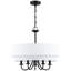 Lustre tambour 5 lumières en métal l 21,5 po Ciriclio
