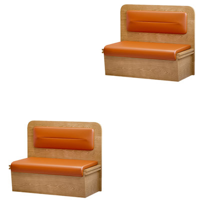 Light Luxury Simple Retro Restaurant Bench Faux Leather Upholstered Bench