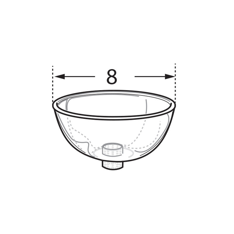 Clear Plastic Bowl 8" Dia. x 4" Deep