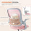 Fauteuil de direction de bureau à domicile, fauteuil ergonomique pivotant à dossier moyen en filet avec accoudoirs rabattables, soutien lombaire confortable, accoudoirs confortables pour chambre à coucher, bureau, étudiant-124503130-124503128
