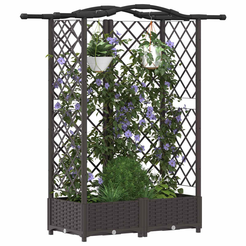 Planter, 126cm H x 124cm W x 40cm D, Brown