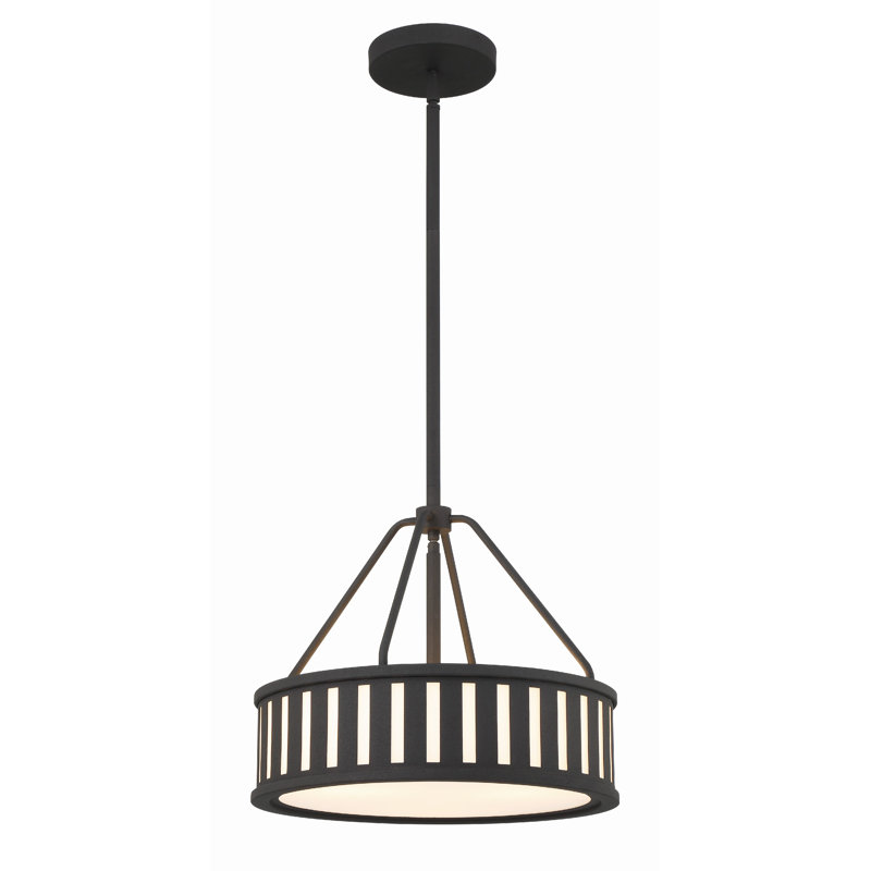 Montoya 3 - Light Black Drum Pendant