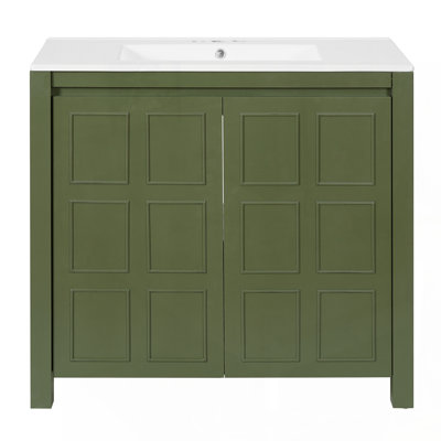 Armoire de salle de bain exquise avec lavabo en céramique