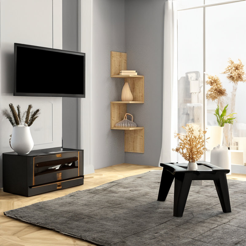 Viljami 3 Piece Free Form Corner Shelf