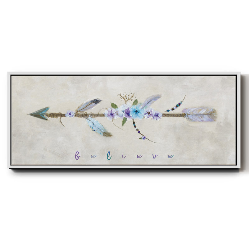 Boho Arrow I - toile encadrée, H 24 po x l 60 po