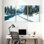 Ensemble de 3 impressions sur toile, paysage d'hiver